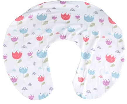 Saiyana Funda de cojín de lactancia extraíble para recién nacidos en forma de U Funda de almohada de lactancia bonita impresa