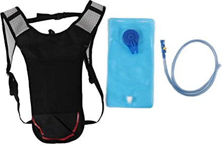 RiToEasysports Zaino Idrico, Tessuto Oxford Cinghie Regolabili Borsa Posteriore Traspirante in Rete da 2 Litri con Cannuccia per Gli Appassionati di Sport (Borsa idratante Rossa)