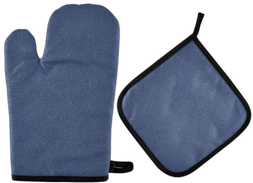 Kochpads und Handschuhe, hitzebeständig, für Küche, Grill, Küche, Grau, 2 Stück
