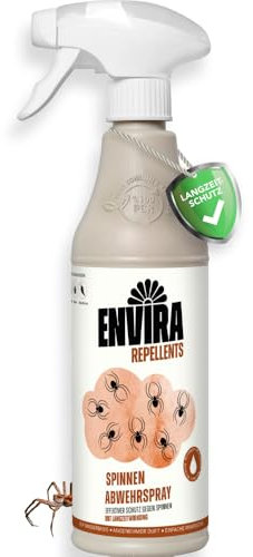 Envira Spinnen Abwehrspray 500 ml - Spray mit langzeitger Fernhaltewirkung gegen Spinnen - Effektive Spinnenabwehr (PT19)
