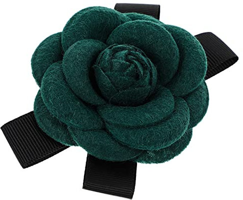 DEARMAMY Schleifenbrosche Anstecknadel aus Imitationswolle Elegante in Schwarz Klassischer Kleidungsschmuck für Hochzeiten für Braut und Bräutigam