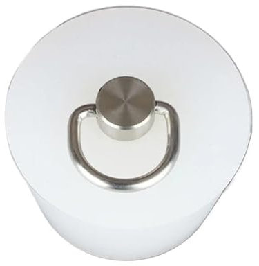 Bouchon conique en caoutchouc de silicone avec poignée en acier en forme de D, anti-reflux, for drain de sol, prévention des odeurs, haute température(37x46x30mm)