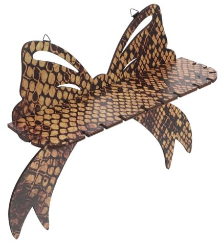 GOOHOCHY Mensola Da Parete in Legno Stile Fattoria Decorazione Casa Camera Letto Multifunzionale Fiocco Ornamenti Contenitori