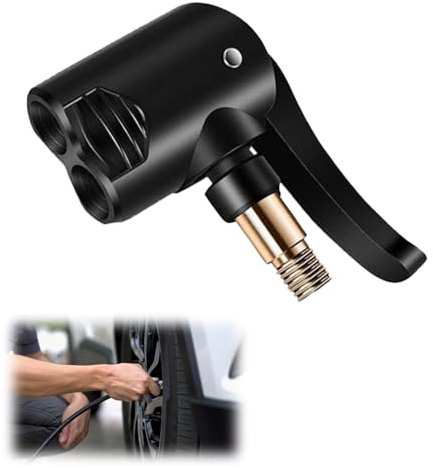 Autoventil Hebelstecker,Autoventil Adapter,Air Chuck für Fahrradventil&Reifenfüller,Bosch Easy Pump Adapter kompatibel,SKS Pumpenkopf Click Valve&Schwalbe Click Valve,Einfach Aufpump(Nicht Ausblutbar)