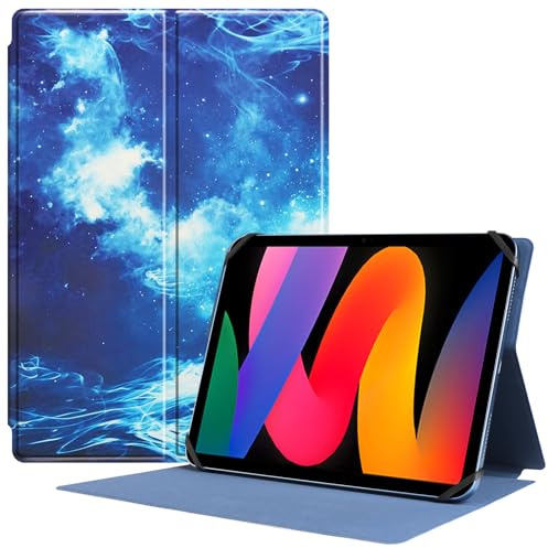 HGWALP Ultradünne Universal-Schutzhülle für Tablets mit 9 - 11 Zoll (22,9 - 24,6 cm), 25,4 cm, 25,7 cm, 26,7 cm, 27,9 cm (9 - 11 Zoll), mit mehreren Betrachtungswinkeln und Kameraloch-Design, Blau