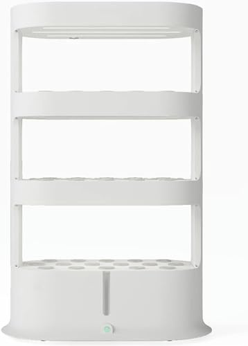 Sistema de Cultivo hidropónico en Torre, Sistema de Cultivo hidropónico de 48 módulos, Kit de Cultivo con riego automático y Sistema de plantación acuapónica para Interiores y Jardines.