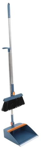 VALICLUD Pelle et Abs et Poussière Balai Ensemble Ergonomique Kit de Nettoyage en Acier Inoxydable Pratique pour Compact et Pliable Bureau et Dortoir