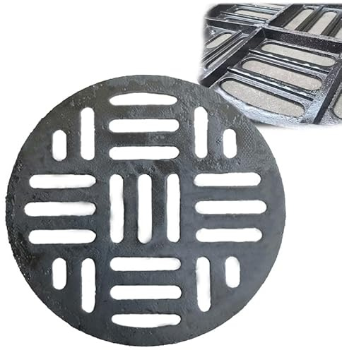 ZYXQQJ Cast Iron Round Drain Grate, Garden Drainage Grate Cover, Sewer Cover Grates, Small Drain Cover Strainer, Driveway Garage Drain Cover(60x3cm-23.6x1.2in)