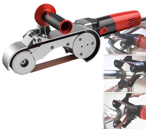 Smerigliatrice a nastro per levigatrice per tubi in acciaio inossidabile con velocità variabili e cinghie di levigatura per lucidatura e rettifica di metalli in plastica alluminio ferro