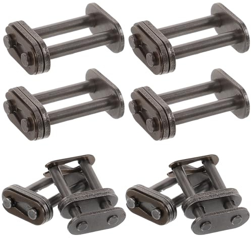 Mikinona 10 piezas Hebillas para Cadena de Rodillos Doble Conectores Resistentes de Acero para Bicicletas Enlace de Cadena Compatible con Eslabones Estándar Diseño Estable y Fácil