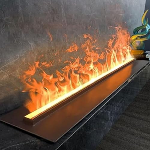 Chimenea eléctrica con llama de vapor de agua 3D, control táctil, llenado automático para un ambiente acogedor en el hogar