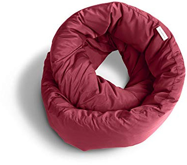 Huzi Infinity Pillow - Almohada de Viaje, Almohadas Cervicales para Viajes Almohada diseñada para Siestas Cortas, Viajar y para el Cuello (Roja)