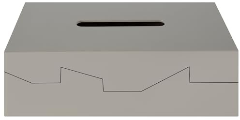 spirella Kosmetiktücherbox - Box für Kosmetiktücher - Taschentuchbox - Kosmetikbox als Spender oder Halter - Taschentuchspender - Tücherbox ABS 24.8 x 12.8 x 8 cm Taupe