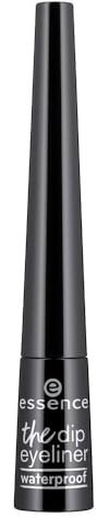 essence cosmetics cosmetics the dip eyeliner, Eye Liner, wasserfest, schwarz, langanhaltend, intensiv, wasserfest, vegan, ohne Parfüm (2,5ml)
