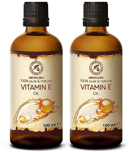 Olio di Vitamina E 200ml per Viso - Pelle - Corpo - Capelli - Olio Anti Invecchiamento Contro le Rughe di Tutti i Tipi - Ideale per Pelli Sensibili