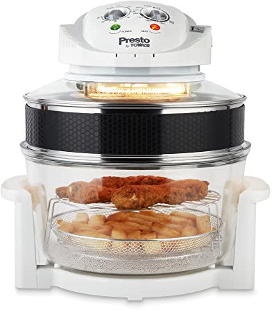 Tower PT14035WHT 3000W 12L Presto Halogen Air Fryer, White