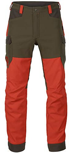 Härkila Wildboar Pro wasserdichte Sauenschutzhose EN ISO 13688 Zertifiziert für Herren Orange mit Gore-Tex® - Membran - Sauenschutz Hosefür die Drückjagd, Größe:54