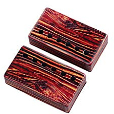 Alnicov 2-teilige Humbucker-Tonabnehmerabdeckungen 50/52 mm Halsbrücken-Tonabnehmerabdeckungen für E-Gitarrenteile Buntes Rot