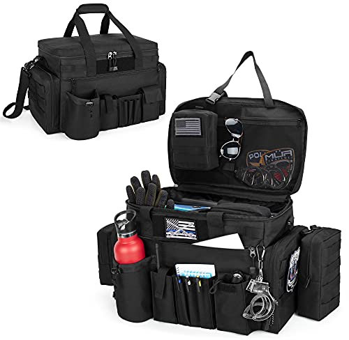 Trunab Polizei Tasche Einsatztasche, Molle Organizer Auto-Vordersitz-Organizer Passend für Beifahrersitz, Reisetasche Militär mit Fach und Getränkehalter