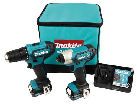 Makita Combo-Kit 'CLX224A' 12 V Akku-Bohr-/Schlagschrauber, Inkl. 2 Akkus