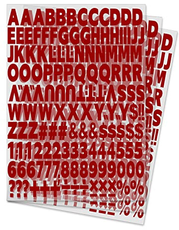 504 Stück 2,5 cm Aufbügel-Wärmeübertragungsbuchstaben und Zahlen, Alphabet, Stoff-Vinyl-Buchstaben, DIY, für Sporttrikots T-Shirts, Kleidung, Slogan-Druck, Basteln, Dekoration (5 Farben optional)