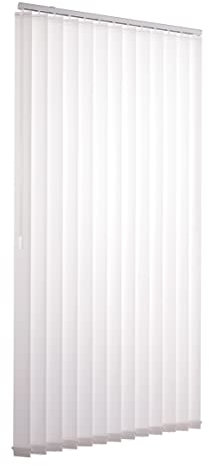 Ventanara® Lamellenvorhang durchgehende Schiene Komplettset Vertikaljalousie 89mm inkl. Montagematerial (Weiß (raumverdunkelnd), 250 x 250 cm)