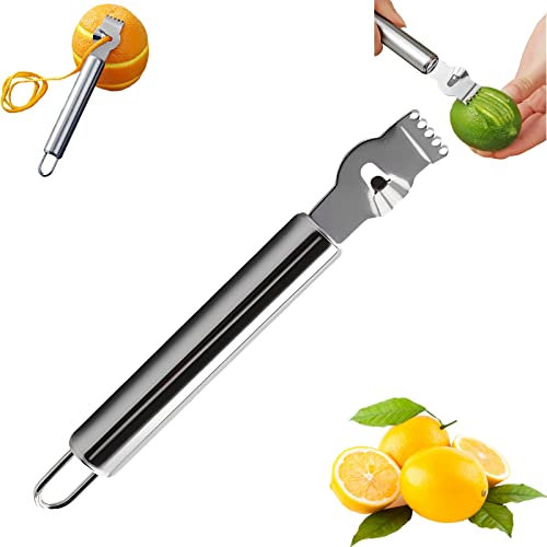 Stainless Steel Citrus Fruit Grater,Lemon Peeler for Cocktails,Fruit Grater Peeling Knife,Vegetable Peeler for Kitchen Bar Accessories (1Pcs)