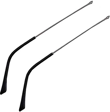 1 par de brazos y piernas de gafas metálicas, gafas para reemplazar el brazo de la sien, gunmetal + negro