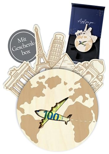 JoliCoon Globe Cadeau d'argent Voyage - Carte du Monde Cadeau d'argent - Caisse de Voyage Vacances