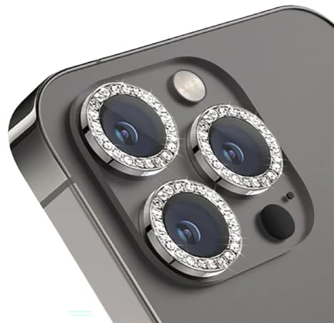 INF Pack of 3 camera protectors for iPhone 14 Pro/14 ProMax lens protectors with rhinestones