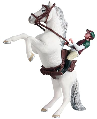 Simulated Farm Horse Rider Model - Collectible Horse Riding Figures, Realistic Stallion, Farm Figures Cake Topper Birthday Gift Educational Toy