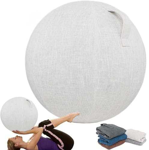 EUXCLXCL Yoga Ball HüLle Leicht Staubdicht Kratzfest Schutzhülle für Gymnastikball Faltbar Gymnastikball 55/65/75 cm Bezug für Schwangerschaft Fitness Yoga,B,75cm