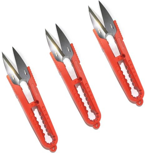 3 Stück Trimmschere, Knospen- und Blattgartenschere, Garnschneider, Minischere, kleine Schere, Pflanzenschere, Bastel- und Heimwerkerbedarf