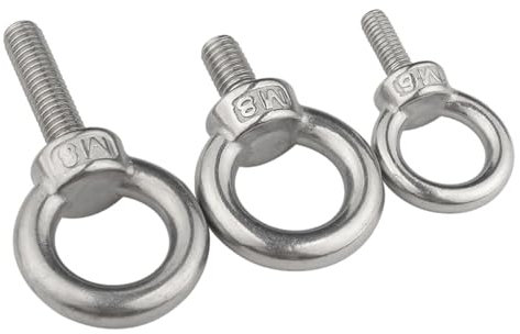 PZEOB Augenbolzen Hochwertige Schulter-Augenschraube, 304 Edelstahl-Augenschraube, M3, M4, M5, M6, M8, M10, Hebe-Augenmuttern, leicht zu transportierende Ösenschrauben Sicher und robust