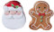 Bohue 2 scatole di latta natalizie in metallo per biscotti scatola di latta scatola di caramelle Babbo Natale pan di zenzero ornamento per confezioni natalizie forniture per bomboniere