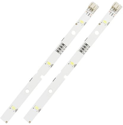 2Pcs LED Fridge Strip Light for RONGSHENG/HISENSE, Refrigerator Lighting Light Bar E349766 MDDZ-162A 1629348 DC12V 2W, for Kenwood Fridge KIFF5017 KIFF5020 KIFF7017 KIFF7020 KSBNDIX18(16x1cm)
