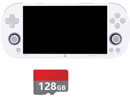 ExploTex TRI SMART PRO Retro-Handheld Spielkonsole, 4.96-Zoll Tragbare Handheld-Retro-Spielekonsole mit IPS-Bildschirm