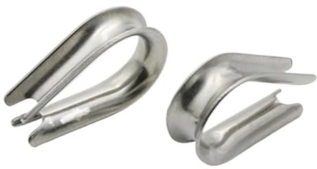 Ditale per fune metallica, 5/10pcs Morsetti di protezione for fune metallica in acciaio inossidabile 304 M2 M3 M4 M5 M6 M8 Squillo Linea di ancoraggio Ditali Anello Morsetto Anello di filo(M5)