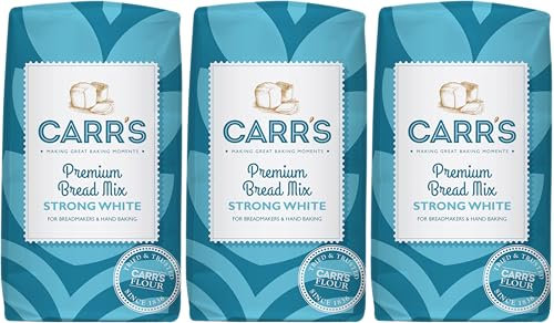 Carr's Premium Strong White Bread Mix 500g - Pack of 3 | Create Perfectly Fluffy, Golden Loaves at Home | Perfect for Hand Baking & Bread Machines