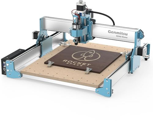 Genmitsu 4040 Reno - Fresadora CNC de precisión para carpintería y corte acrílico, accionamiento por correa para un funcionamiento más silencioso, ideal para tallar y grabar madera y metal
