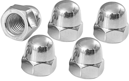 cyclingcolors 5x Tuerca Hexagonal de Acero Inoxidable A2 DIN 1587 Tuercas ciegas para Tornillos Pernos con Rosca Métrica, M16