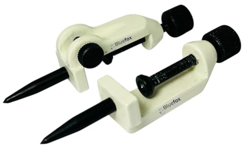 Blue Fox Tools Compass Trammel Head Set – Adjustable Beam Compass with Pencil Holders, Hardened Steel Points, and Precision Marking for Woodworking and DIY Project