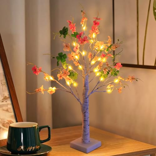 Recitem LED Baum Lichter, Baumlampe mit 24 warmweißen LED, Kunststoff, Schmetterlingsdesign, USB/Batteriebetrieben, Dekobaum, Innenraumbeleuchtung