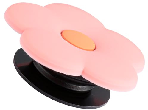 Bojueshaw Daisy Silicone Phone Grip Stand,Cute 2D Flower Mobile Phone Holder,Collapsible & Expandable for Smart Tablet Cell Accessory(Pink)