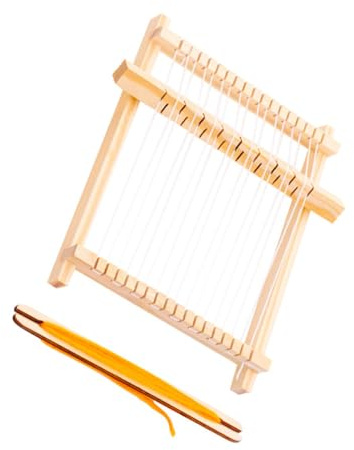 UTHCLO Webrahmen DIY Webstuhl Kreatives Bildungs Jungen und Mädchen Fördert Feinmotorik Geduld und Frühkindliche Entwicklung für Handwerkliche Früherziehung Zufällige Zufällige Farbe