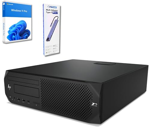 HP Z2 SFF G4 | PC de Bureau Intel Core i9 jusqu'à 5,0 GHz | 32 Go de RAM DDR4 | SSD NVMe 1 to | Windows 11 Professionnel | Ports USB 3.1, DisplayPort | (Reconditionné) Ordinateur Professionnel