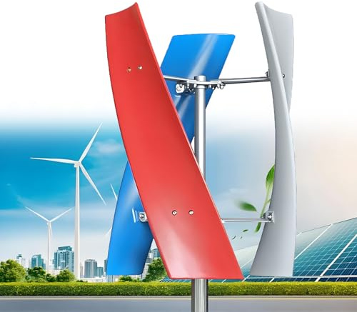 SHUMIAO Aerogenerador De Eje Vertical De 500 W, Kit De Aerogenerador Doméstico, Sistemas Eólico Híbrido con Controlador para Hogar Y Negocios Threecolors-12V