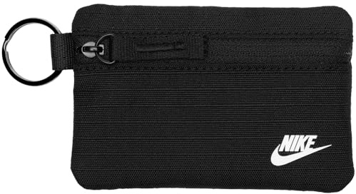 Nike Club Pouch Wallet Kartenetui Wallet Geldbörse Kreditkartenetui kleine Organizer Tasche Accessoire, Black/Black/White, One Size