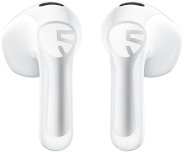 SoundPEATS Air6 HS Cuffie Bluetooth 6.0 Semi-in-Ear, LDAC Hi-Res, Driver 13mm, 45 Ore Autonomia, Ricarica Rapida, 2MIC ENC, IPX5, Leggeri 4g – Bianco