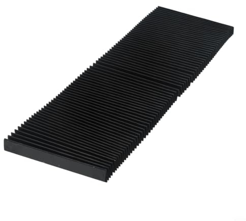 Protezione flessibile per macchina CNC in tessuto a tripla protezione, copertura a soffietto per guide di guida, resistente all'olio e alla polvere, nero, larghezza 15 mm, lunghezza 1,5 m (130 mm)